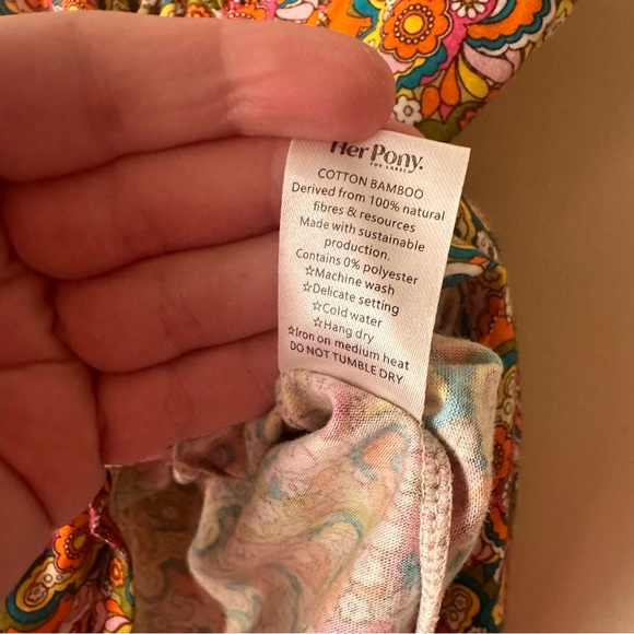 Her Pony LimitedEdition 70’sInspired Fantasia Groovy/Funky Print Dress NWOT XS/2 - Picture 14 of 15